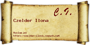 Czelder Ilona névjegykártya